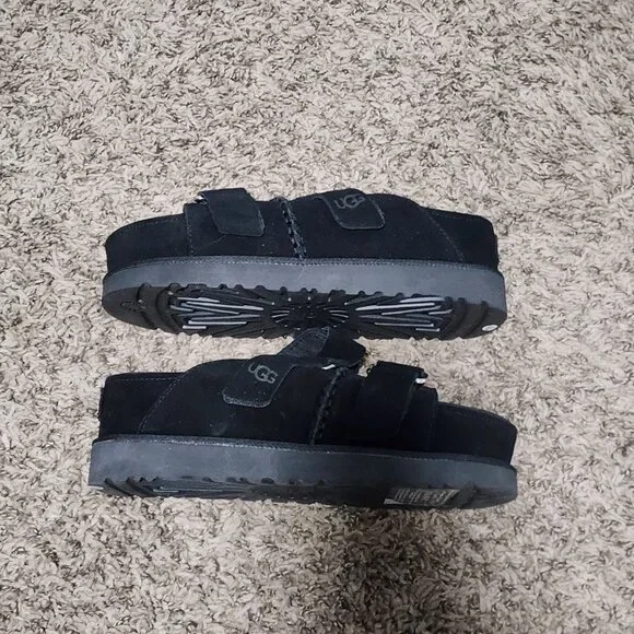 Ugg Black Platform Slide Sandals Women's 8 Summer Style - Picture 3 of 9